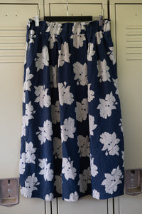 Vintage Navy Silk Skirt