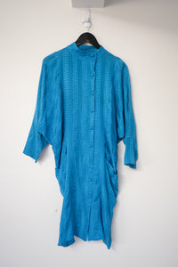 80s batwing silk dress