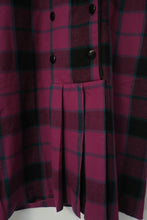 Load image into Gallery viewer, 80s drop waist plaid dress
