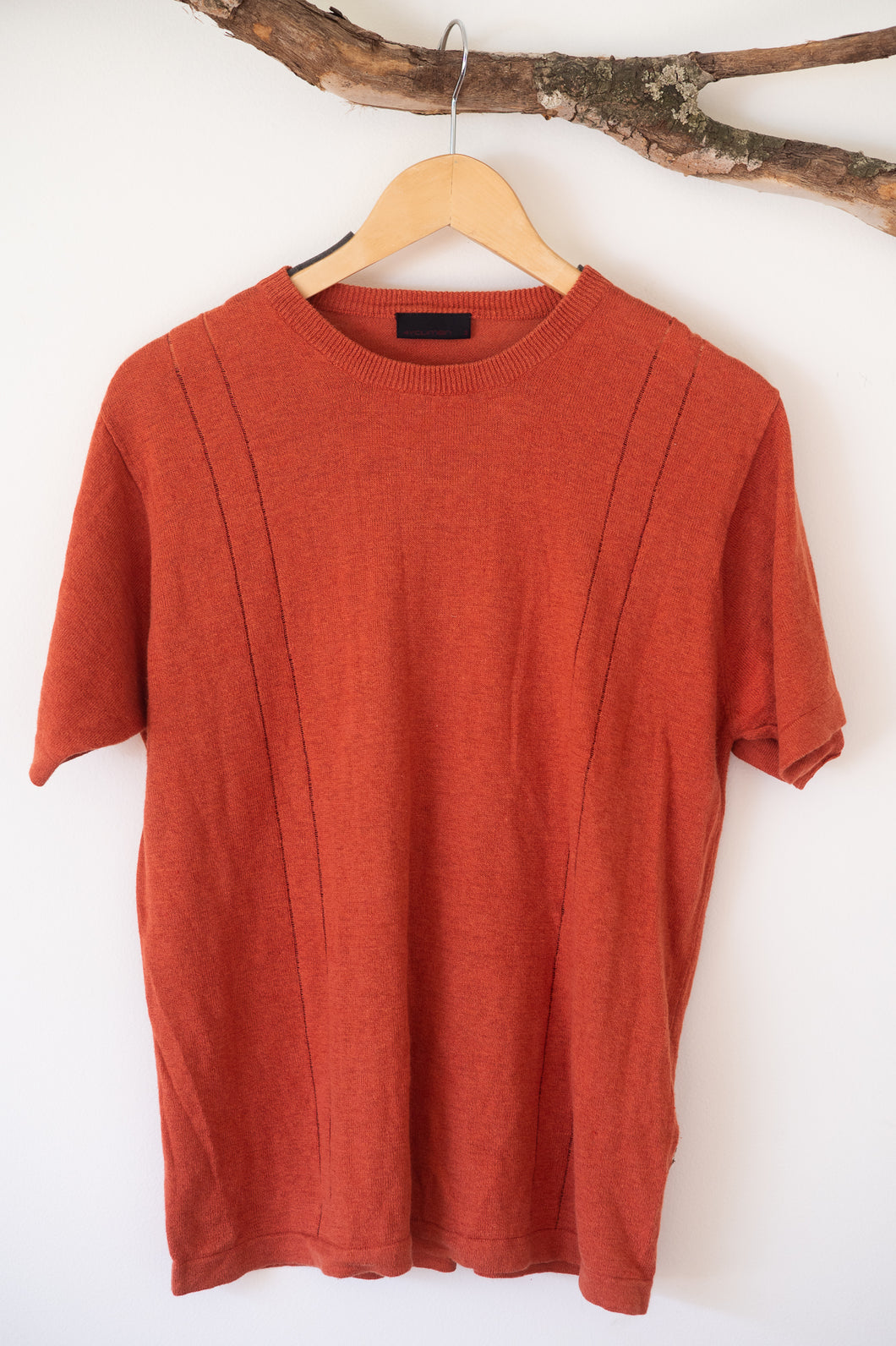 Rust short sleeve sweater