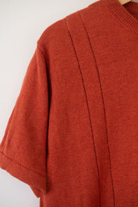 Rust short sleeve sweater