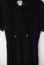 Load image into Gallery viewer, Black wrap top dress

