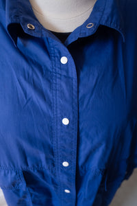 Light Royal blue snap front jacket