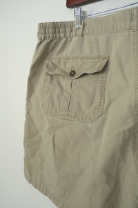 Khaki utility shorts