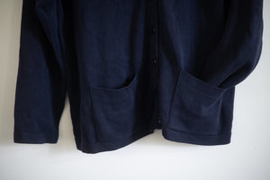 Boxy navy cotton cardigan