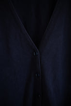 Load image into Gallery viewer, Boxy navy cotton cardigan

